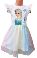 ELSA Frozen Kraina lodu Śliczna sukienka 122 PLAMKA