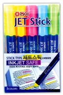 Komplet Zakreślaczy Jet Stick 5 kolorów 5 szt. Don
