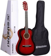 SUZUKI SCG-2 4/4 RDS GITARA KLASYCZNA CZERWONA + POKROWIEC ZESTAW DO NAUKI