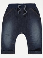 GEORGE lekkie spodnie ala jeans z gumą 80-86 SALE