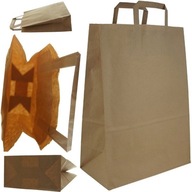 Eko torby papierowa brązowe 32x16x43cm -25 szt
