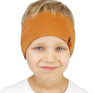 Opaska chłopiec bawełna na uszy 2-5 lat karmel