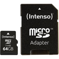 Karta pamięci SD Intenso 64 GB + SD ADAPTER