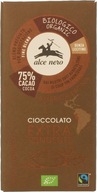 CZEKOLADA GORZKA 75 % FAIR TRADE BEZGLUTENOWA BIO 100 g - ALCE NERO (ALCE N