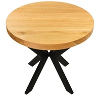 dubový stolík drevený okrúhly do obývačky 40 cm