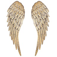 Nástenná dekorácia krídla kovová zlatá sada elegantná sada