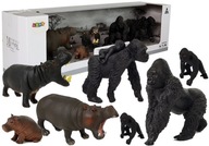 Sada figúrok Zvieratá Safari Hrochy Gorily