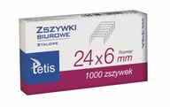 ZSZYWKI TETIS 24/6 STALOWE, 1000SZT