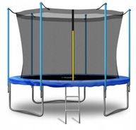 TRAMPOLINA OGRODOWA DLA DZIECI F-STAR 254CM 8FT BLUE SIATKA W. + DRABINKA