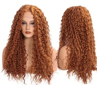 PAROCHŇA RYŠAVÉ VLASY DLHÉ VLNITÉ LACE FRONT