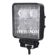 Pracovná LED lampa Obdĺžniková, 5 Led 12-24V, 110X110X38Mm, Puzdro Alum.