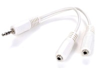 Kábel Cablexpert CCA-415W minijack (3,5 mm) - 2x minijack (3,5 mm) 0,1 m