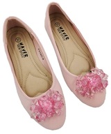 Buty eleganckie dla dziewczynek F31AC-4 baletki różowe 36