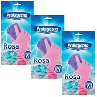 Latexové rukavice na upratovanie Rosa Praktyczna M