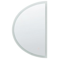 Półokrągłe lustro ścienne LED ø 80 cm srebrne BEZO