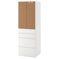 IKEA SMASTAD PLATSA Skriňa 60x42x181 cm biela/korok
