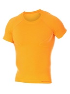 Brubeck Pánske tričko s krátkym rukávom ACTIVE WOOL oranžové XL
