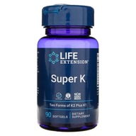 LIFE EXTENSION SUPER VITAMÍN K 90 KAPS K2 K1 MK-4