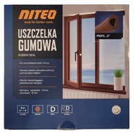 NITEO Uszczelka gumowa dł. 8m 9x6mm profil D Brąz