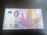 0 EURO Banknot 2019 Papież Jan Paweł II