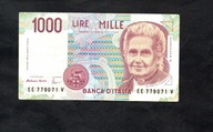 Banknot WŁOCHY - 1000 lirów ( lire ) , 1990 rok