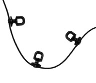 ZSINÓROS SIKLÓ WAVE HULLÁM RENDSZERHEZ 6 CM-ENKÉNT FEKETE, NEM FORGATHATÓ