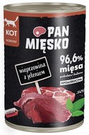 Pan Mięsko dla kota Wieprzowina z jeleniem 400g