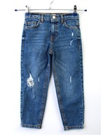 F&F Spodnie jeans jeansy przetarcia fajne r. 4-5 lat 110 cm