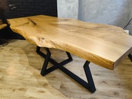 monolit stary dąb nowoczesność loft stół jadalniany biurko jadalnia salon