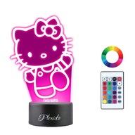 Nočná lampa 3D LED Hello Kitty s menom Darček