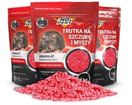 TRUTKA NA GRYZONIE MYSZY I SZCZURY CZERWONY GRANULAT PELLET NO PEST 3KG