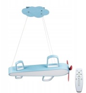 FÜGGŐ LÁMPA CSILLÁR LED KÉK REPÜLŐGÉP TÁVIRÁNYÍTÓVAL