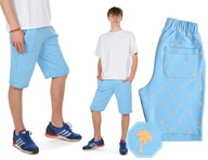 Krátke šortky PALMY Teplákové kraťasy modré veľ.176 Produkt PL