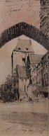 Papke, Toruň Námorná brána kreslenie architektúra