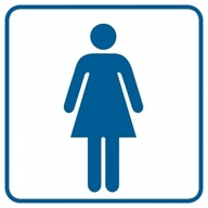 Znak informacyjny toaleta damska 105x105 naklejka