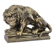 Lew Król Zwierząt Dziki Kot Rzeźba Figura Żeliwo