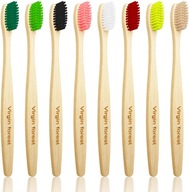 Szczoteczki Do Zębów Bambusowe 8 szt średnio miękkie włosie biodegradowalne