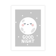 Plagát mesiac "Good Night" 30x40 cm Do detskej izby, mesiac