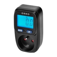 Čierna energetická kalkulačka Wattmeter s LCD displejom ORNO OR-WAT-419/B