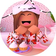 Opłatek na Tort GIRL ROBLOX Dekoracja Urodziny Wydruk Cukrowy Okrągły 20 cm