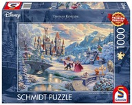 Puzzle 1000 Thomas Kinkade Kráska a zviera Zimné očarenie (Schmidt)