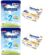 Humana 2 750g HMOx 2 szt + 2 szt Deserek mleczny kaszka waniliowa