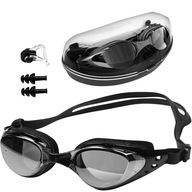Plavecké okuliare na plavecký bazén ANTI-FOG + Puzdro + Zátky Nos