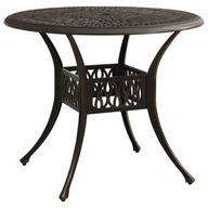 Záhradný stôl hnedý 90x90x74 cm liaty hliník