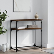Konzolový stolík hnedý dub 75x35,5x75 cm