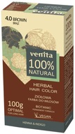 VENITA 100% NATURAL ziołowa farba do włosów 4.0 brąz 100 g