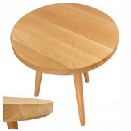 stolík drevený konferenčný okrúhly dub 90cm