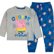 Chlapčenské bavlnené pyžamo s dlhým rukávom pre chlapca PeppaPig 92