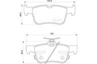 BREMBO KLOCKI HAMULCOWE TYŁ FORD GALAXY III MONDEO V S-MAX 1.0-2.0H