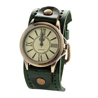 Punk Quartz náramkové hodinky Zelený ciferník Priemer 40 mm